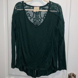 Free people, green long sleeve